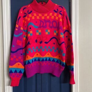 Obermeyer Sport Let It Snow Vintage Ski Sweater Size L